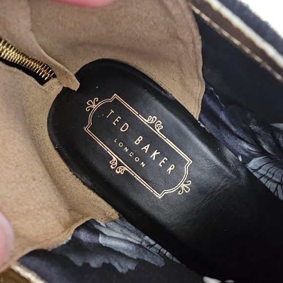 Ted Baker Lodon Leather Elegant Black Stilleto Booties Size 40 - Picture 7 of 8